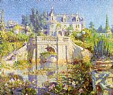 California Canvas Paintings - cooper A California Water Garden at Redlands
